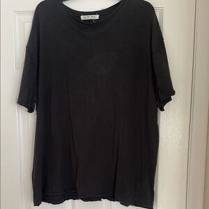 Free People Nina Black Oversized T-Shirt